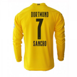 BVB Borussia Dortmund Jadon Sancho Long Sleeve Home Jersey