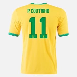 Brazil Philippe Coutinho Home Jersey