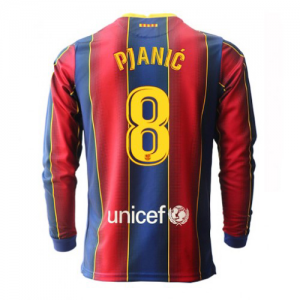 FC Barcelona Miralem Pjanic Home Long Sleeve Jersey