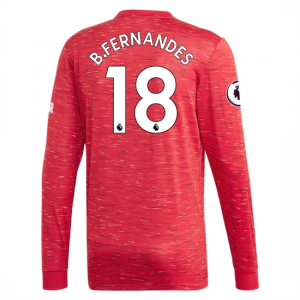 Manchester United Bruno Fernandes Long Sleeve Home Jersey