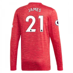 Manchester United Daniel James Long Sleeve Home Jersey