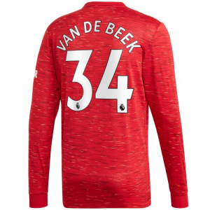 Manchester United Donny van de Beek Home Long Sleeve Jersey