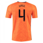 Netherlands Virgil van Dijk Home Jersey Euro