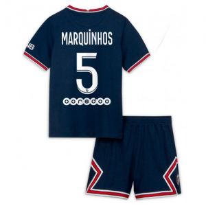 Paris Saint Germain Marquinhos Kids Home Football Kit