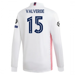 Real Madrid Federico Valverde Long Sleeve Home Jersey