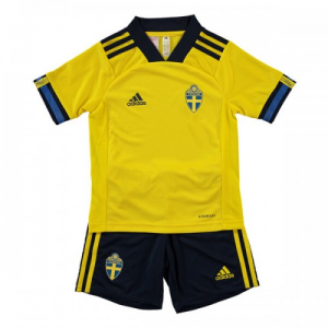 Sweden Kids Home Football Kit Euro