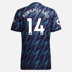 Arsenal Pierre Emerick Aubameyang 14 Third Shirt 2021/22 – Korte Mouw