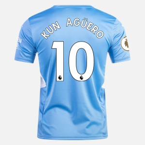 Goedkope Manchester City Sergio Agüero 10 Thuis Shirt 2021 2022 – Korte Mouw