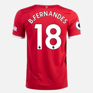 Manchester United Bruno Fernandes 18 Thuis shirt 2021/22 – Korte Mouw
