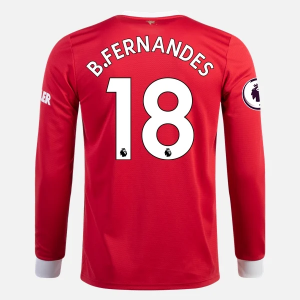 Manchester United Bruno Fernandes 18 Thuis shirt 2021/22 – Lange Mouw