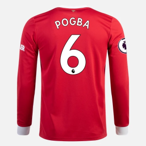 Goedkope Manchester United Paul Pogba 6 Thuis Shirt 2021 2022 – Lange Mouw